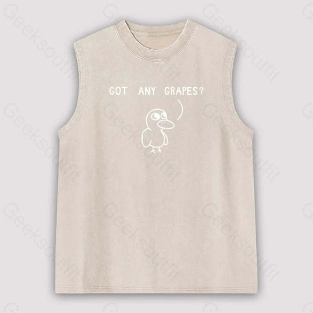 Got Any Grapes Unisex Washed Tank Apricot / S