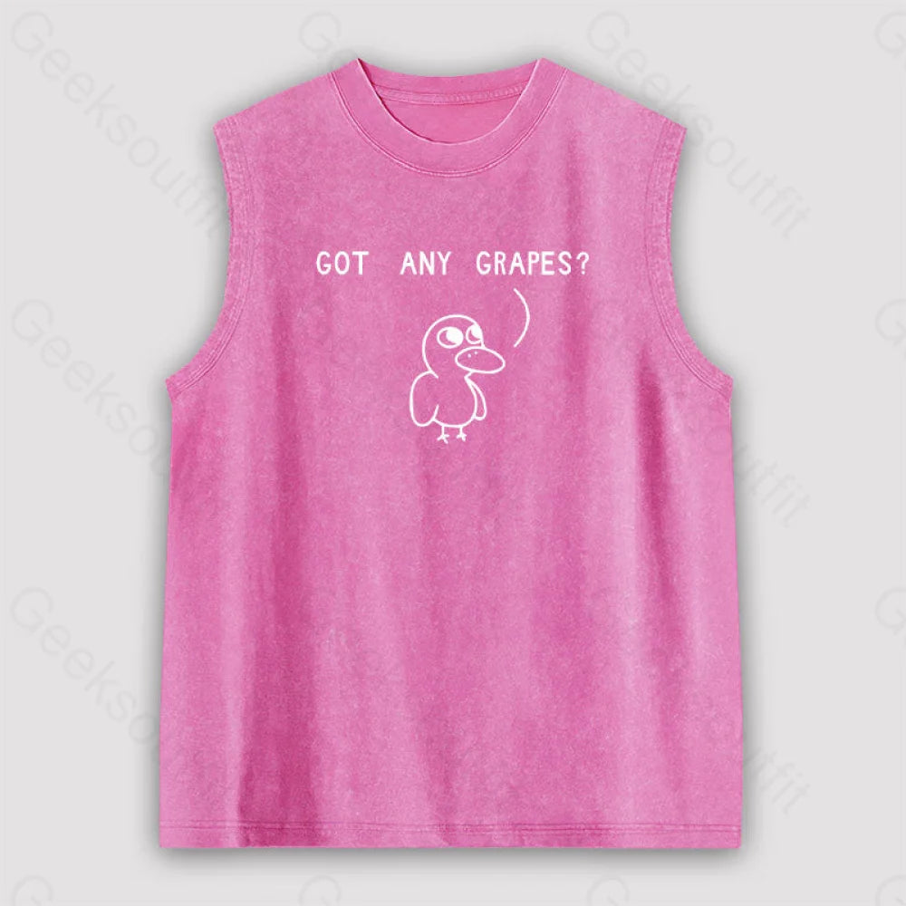 Got Any Grapes Unisex Washed Tank Pink / S