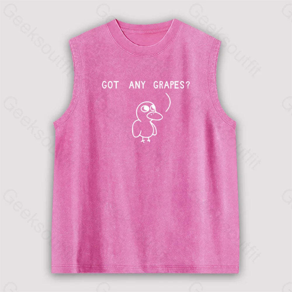 Got Any Grapes Unisex Washed Tank Pink / S