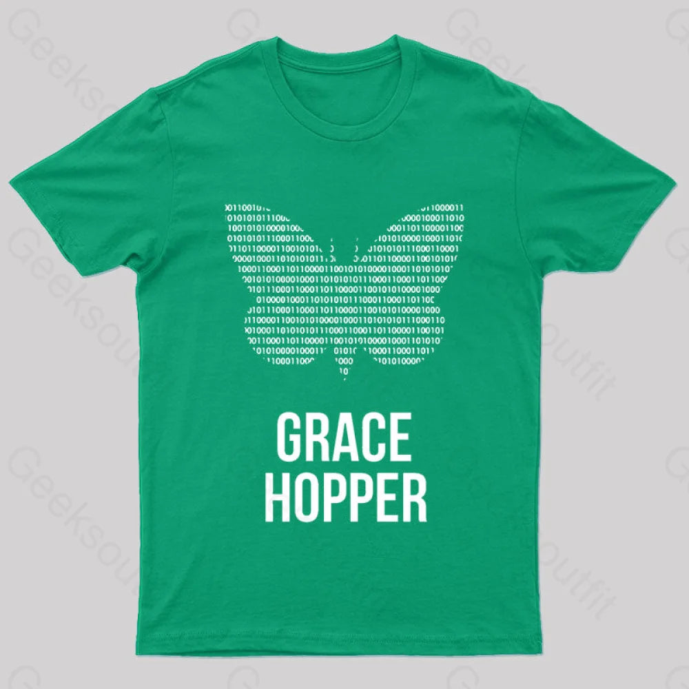 Grace Hopper Geek T-Shirt Green / S