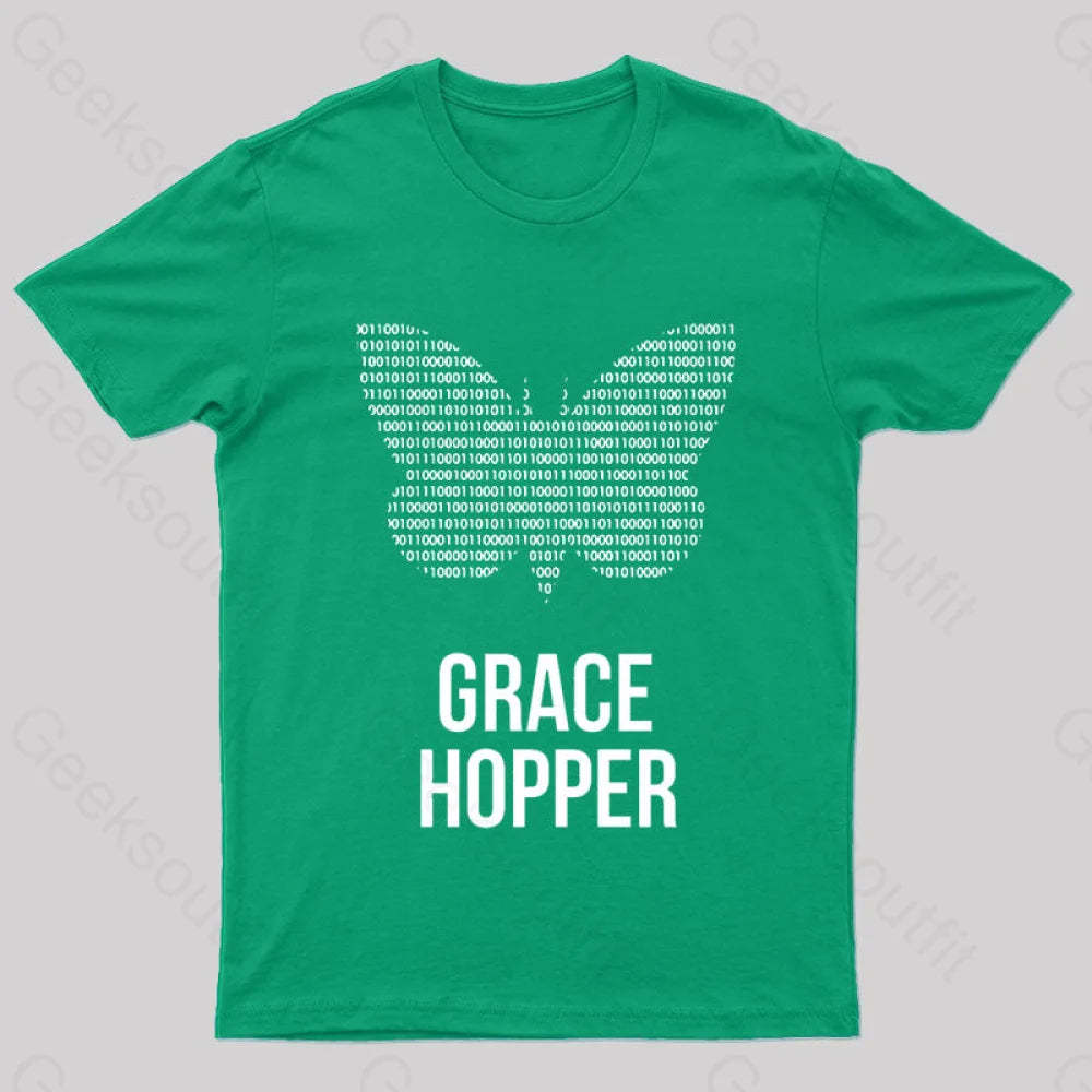 Grace Hopper Geek T-Shirt Green / S