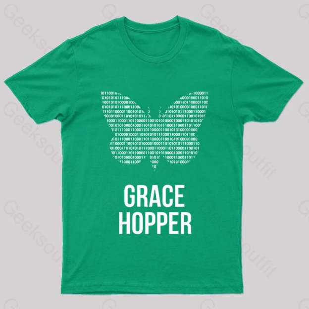 Grace Hopper Geek T-Shirt Green / S