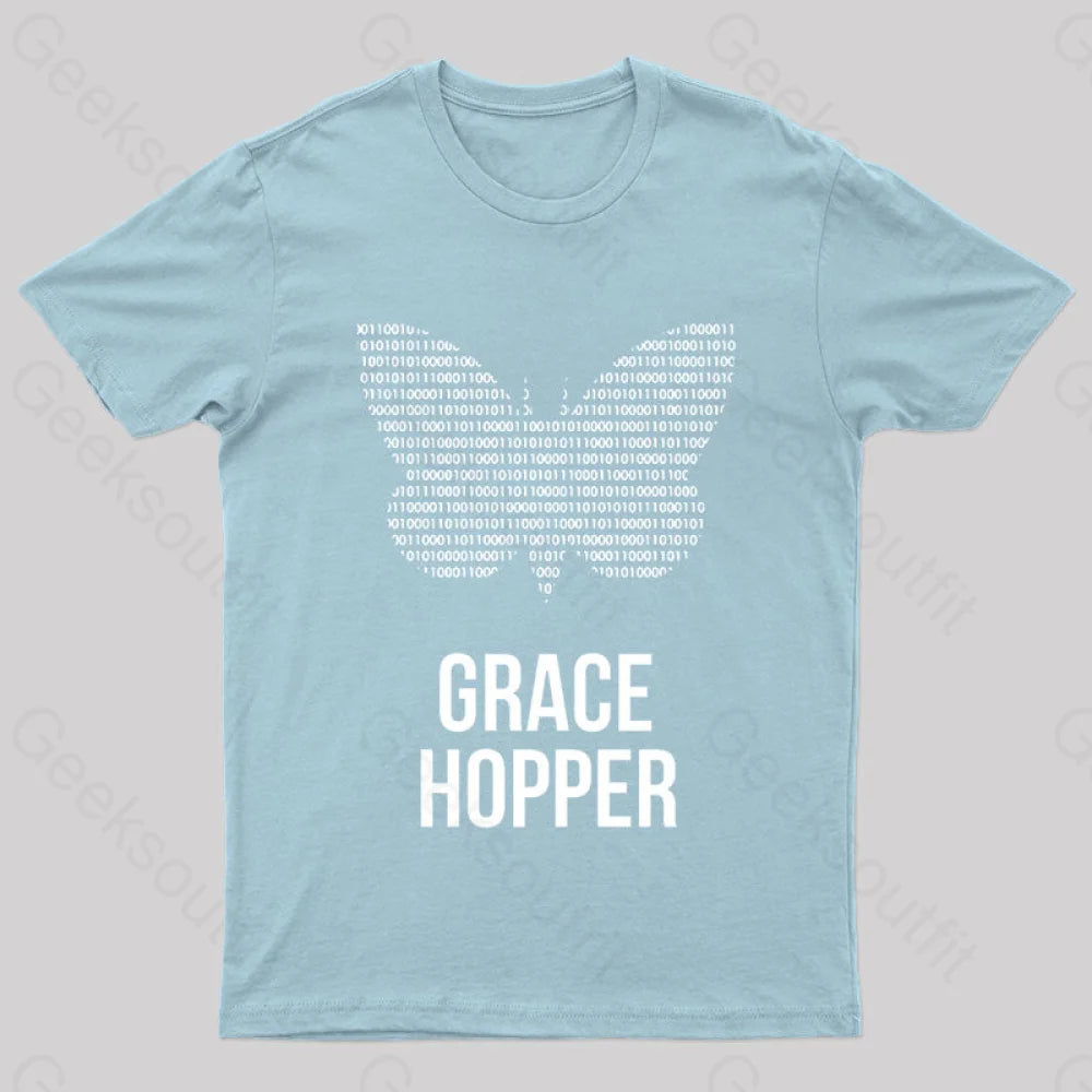 Grace Hopper Geek T-Shirt Light Blue / S