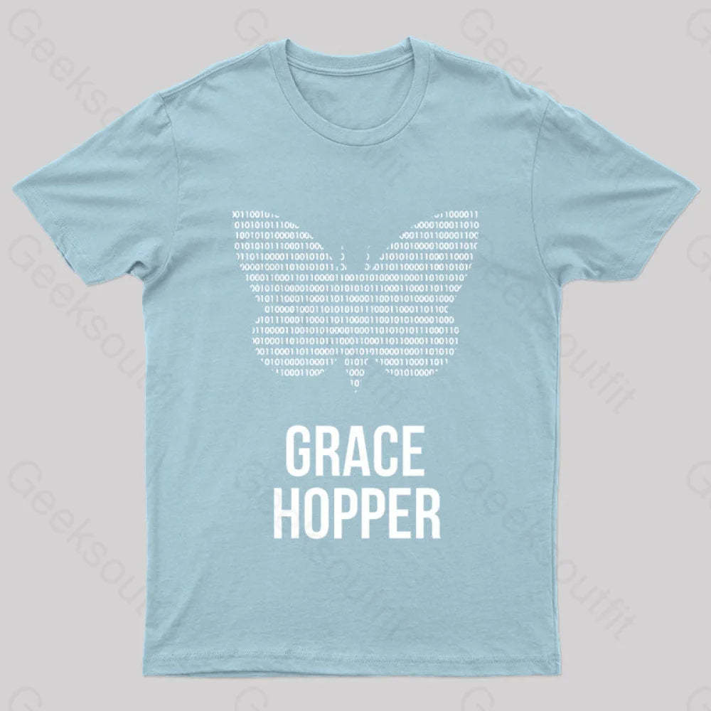 Grace Hopper Geek T-Shirt Light Blue / S