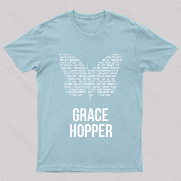 Grace Hopper Geek T-Shirt Light Blue / S