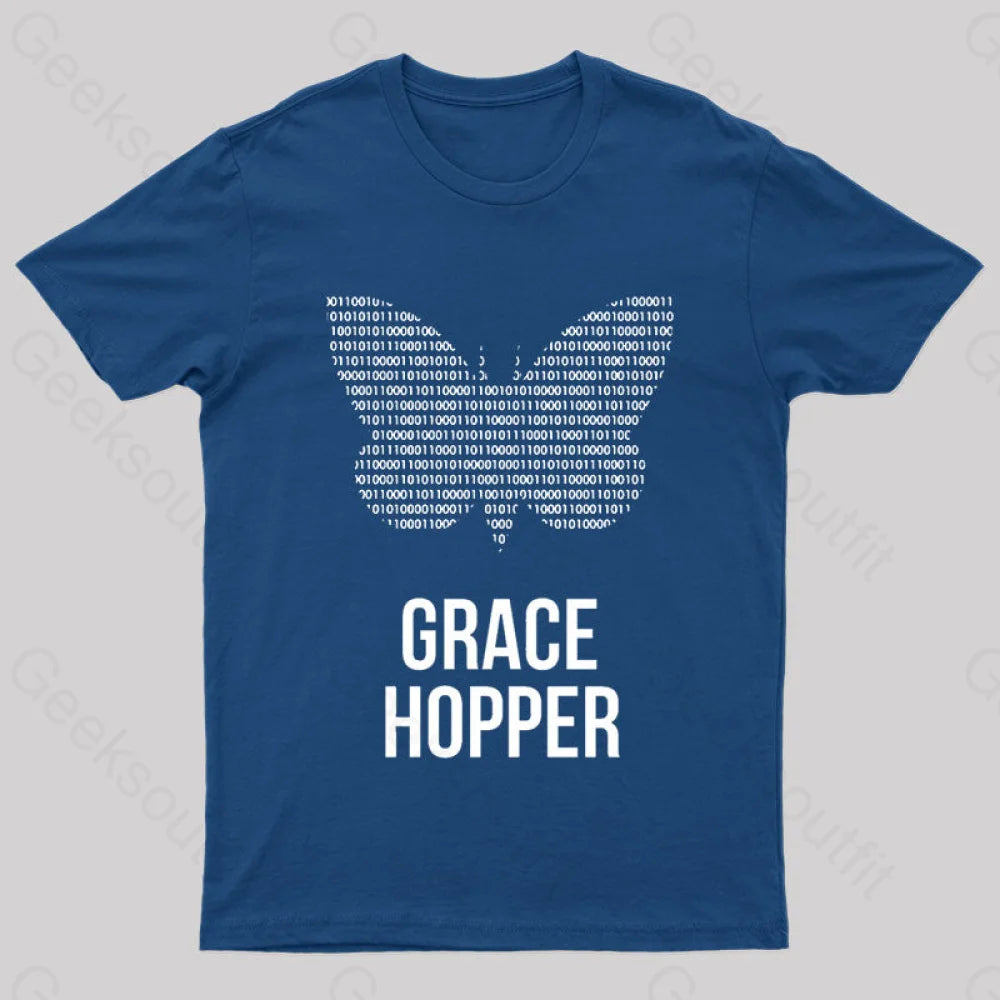 Grace Hopper Geek T-Shirt Navy / S