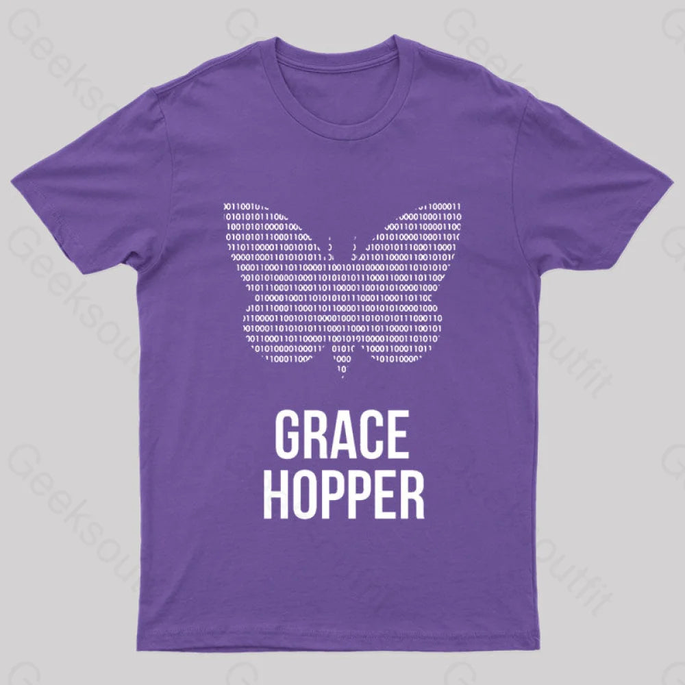 Grace Hopper Geek T-Shirt Purple / S