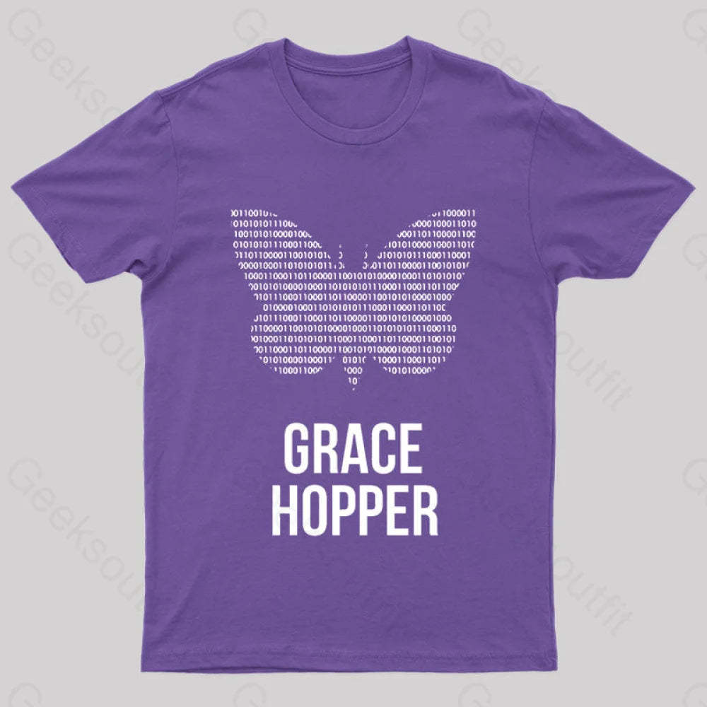 Grace Hopper Geek T-Shirt Purple / S