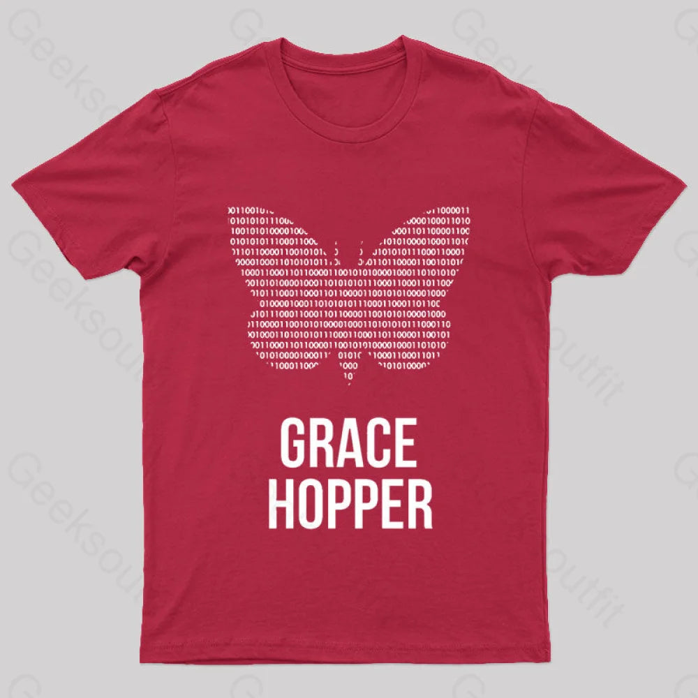 Grace Hopper Geek T-Shirt Red / S