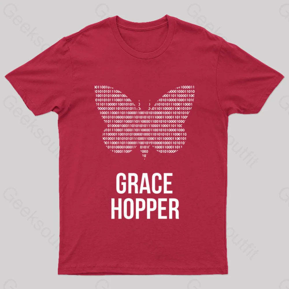 Grace Hopper Geek T-Shirt Red / S