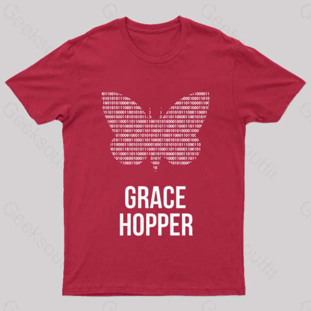 Grace Hopper Geek T-Shirt Red / S