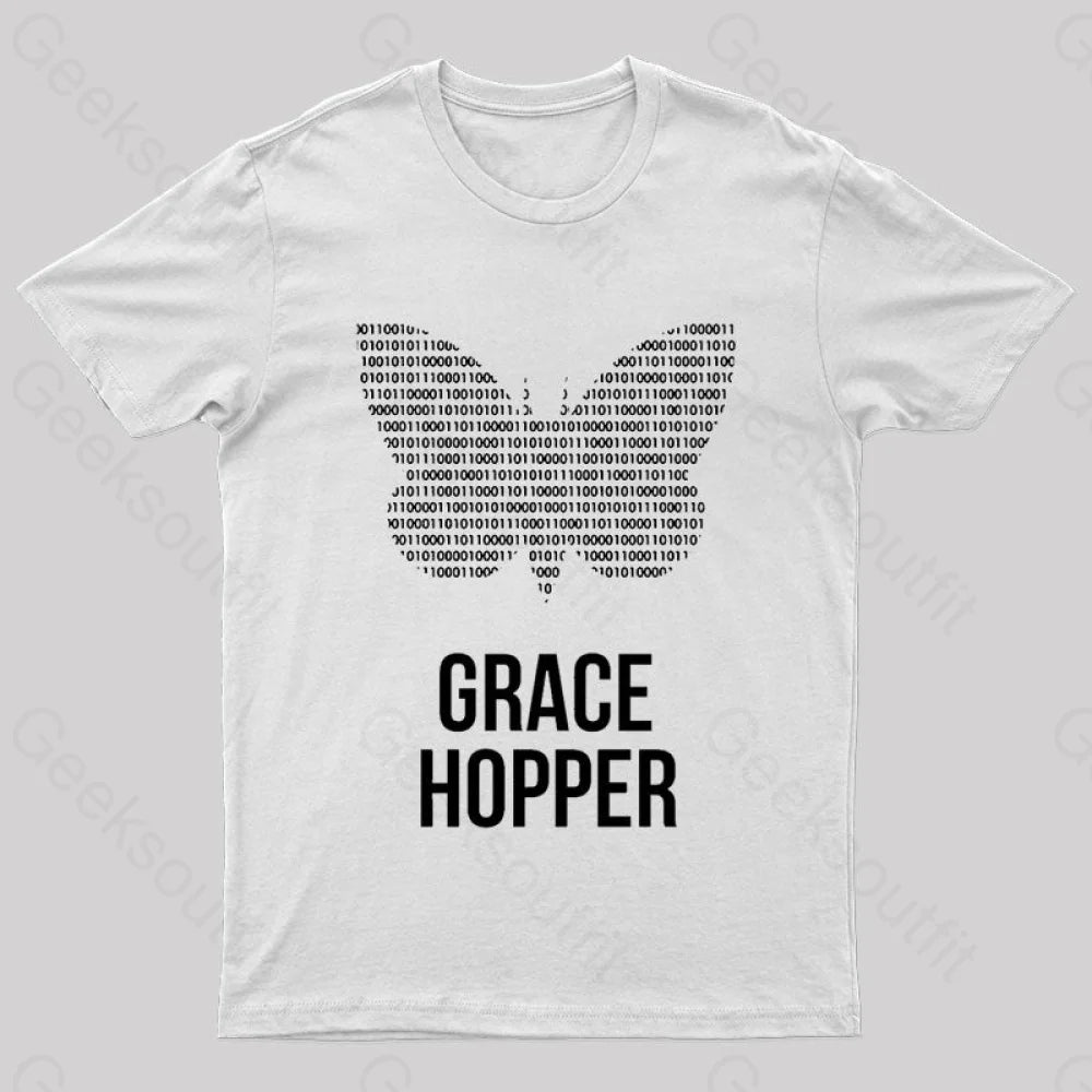 Grace Hopper Geek T-Shirt White / S