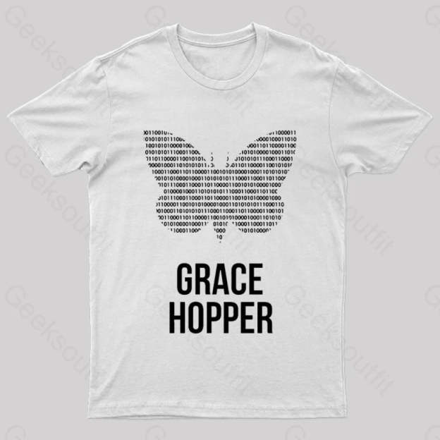 Grace Hopper Geek T-Shirt White / S