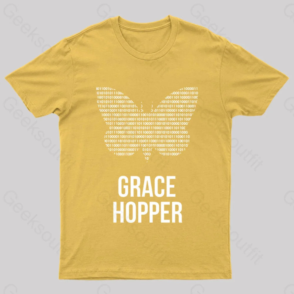 Grace Hopper Geek T-Shirt Yellow / S