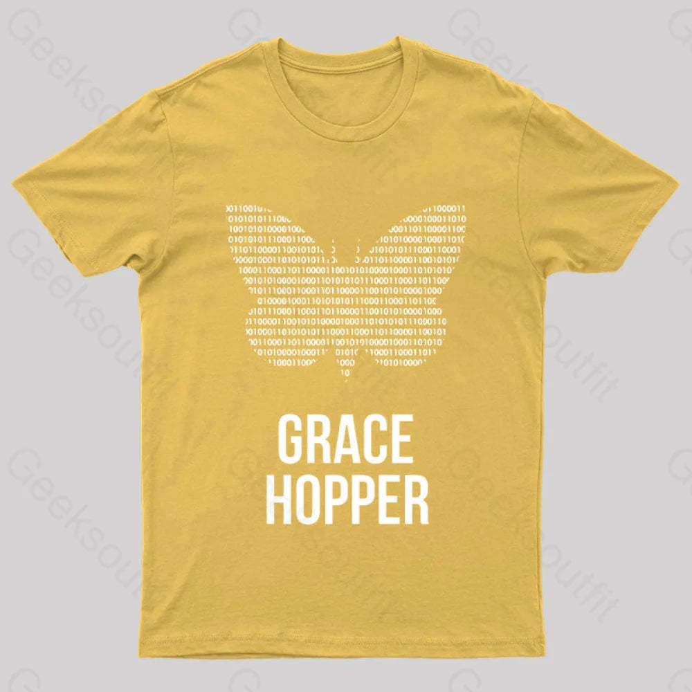 Grace Hopper Geek T-Shirt Yellow / S