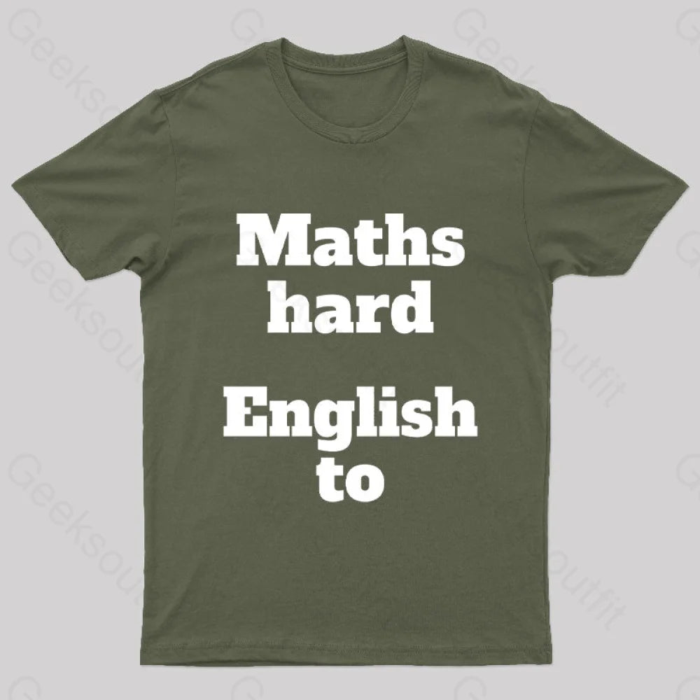 Grammar Mistake Nerd T-Shirt Army Green / S