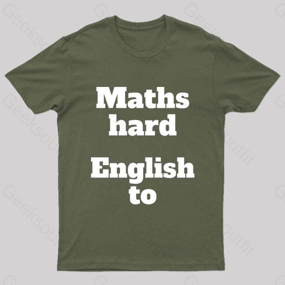 Grammar Mistake Nerd T-Shirt Army Green / S