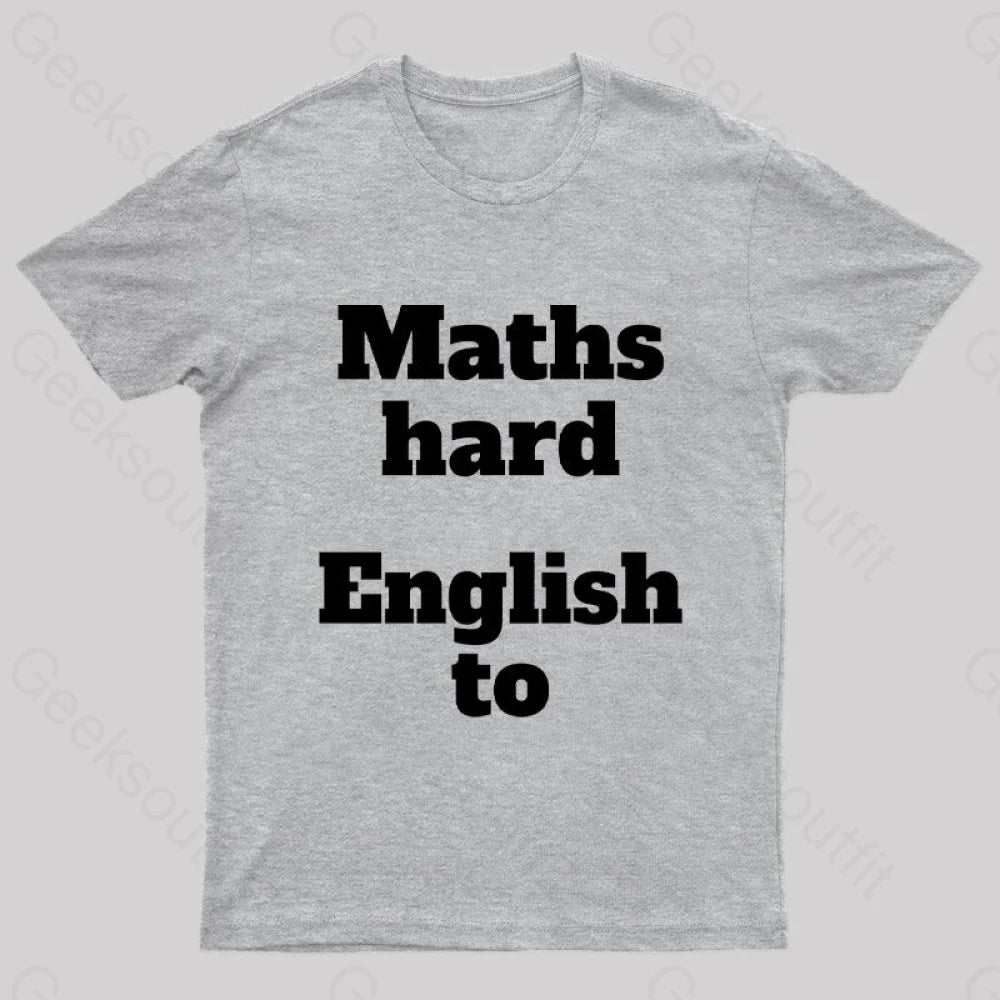 Grammar Mistake Nerd T-Shirt Grey / S