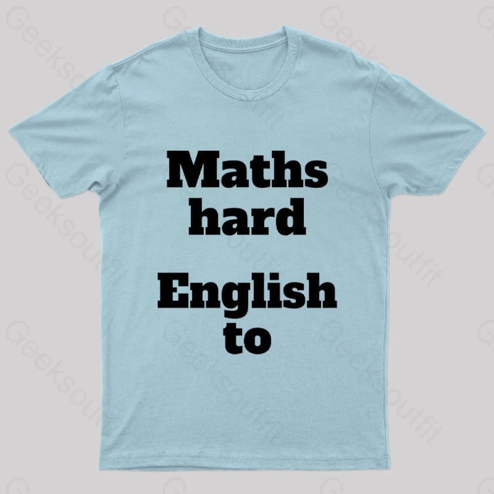 Grammar Mistake Nerd T-Shirt Light Blue / S