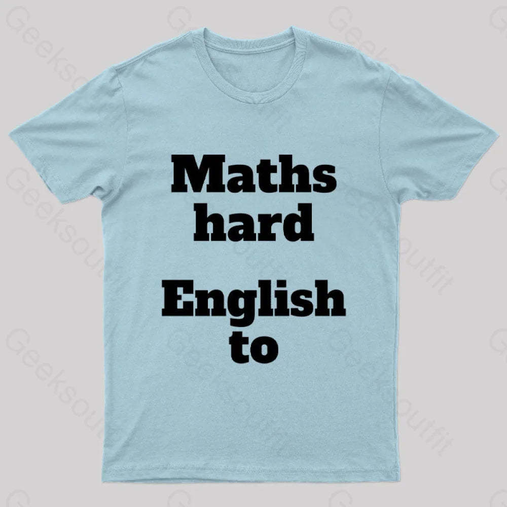 Grammar Mistake Nerd T-Shirt Light Blue / S