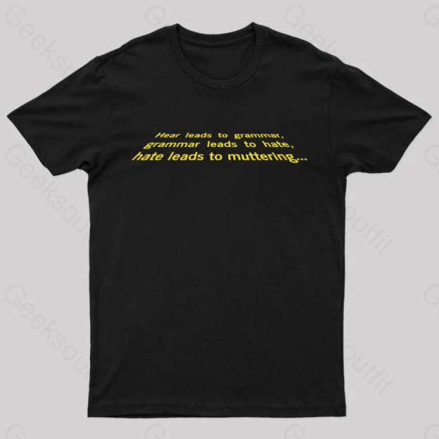 Grammar Wars Geek T-Shirt Black / S