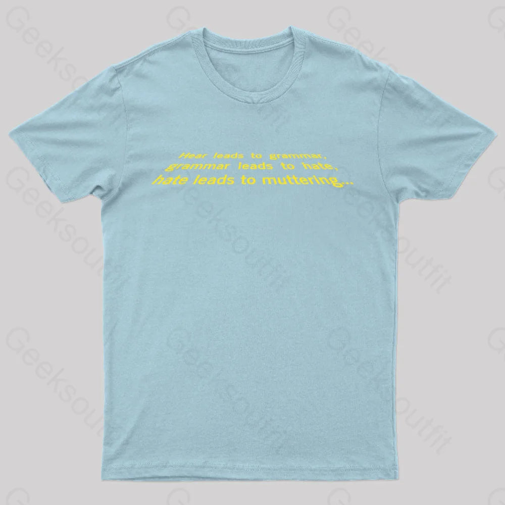 Grammar Wars Geek T-Shirt Light Blue / S