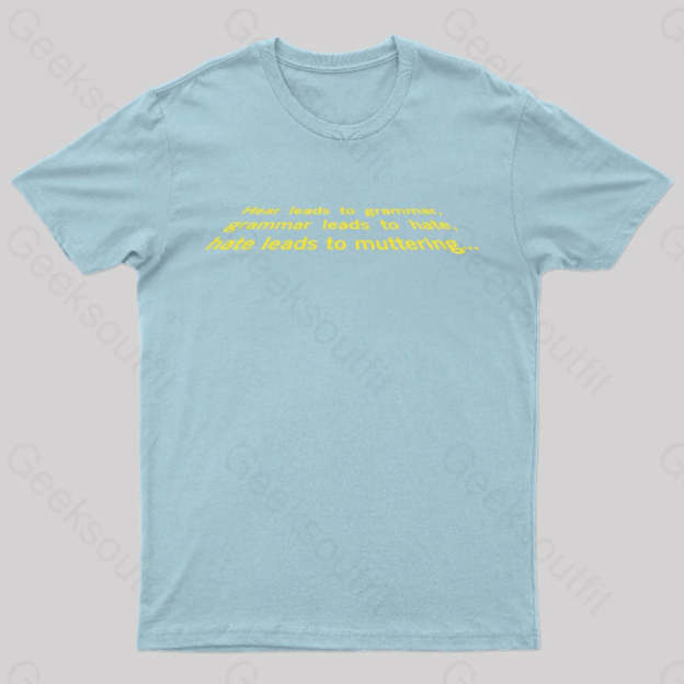 Grammar Wars Geek T-Shirt Light Blue / S