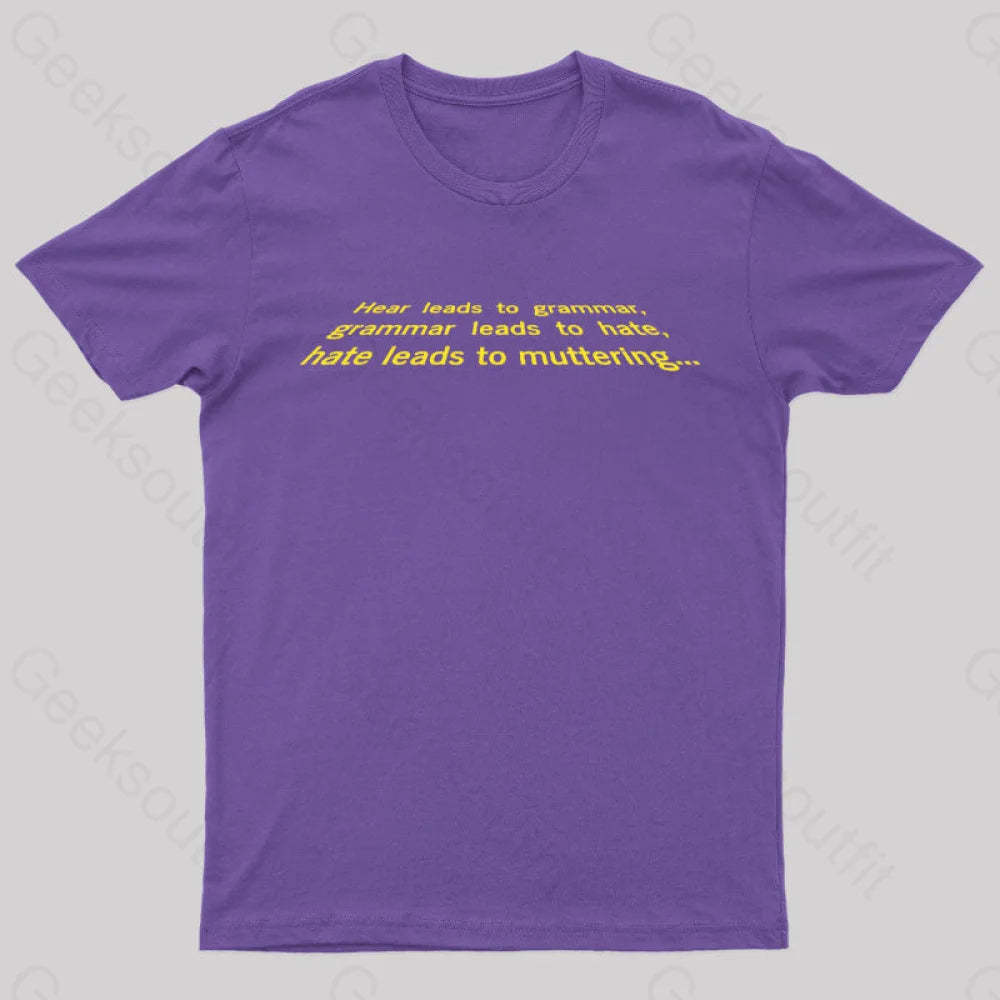 Grammar Wars Geek T-Shirt Purple / S