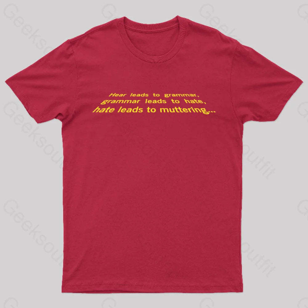 Grammar Wars Geek T-Shirt Red / S