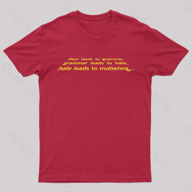 Grammar Wars Geek T-Shirt Red / S