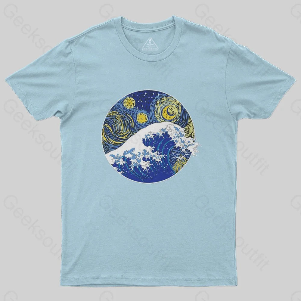 Great Starry Wave Off Kanagawa T-Shirt - Geeksoutfit