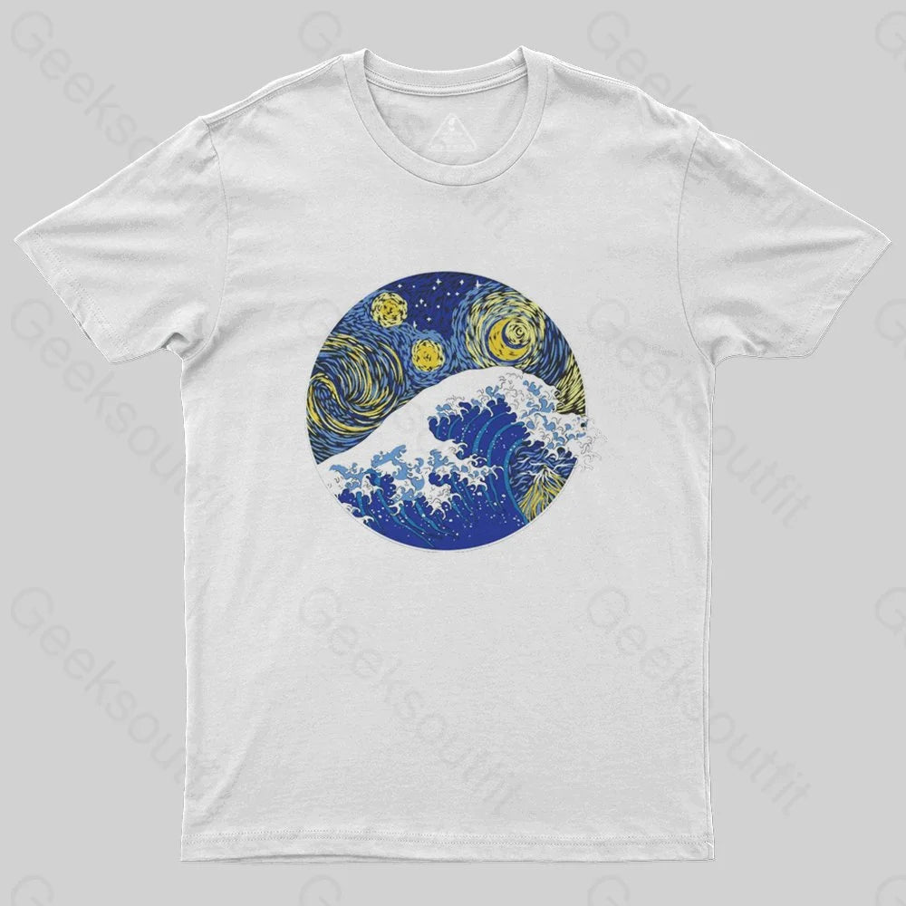 Great Starry Wave Off Kanagawa T-Shirt - Geeksoutfit