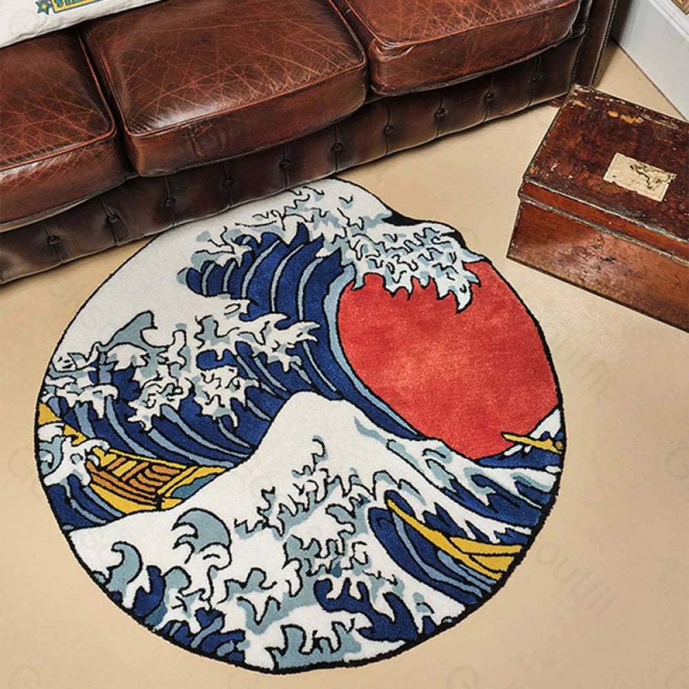 Great Wave Funny Imitation Wool Rug 80Cm