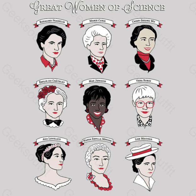 Great Women Of Science Geek T-Shirt