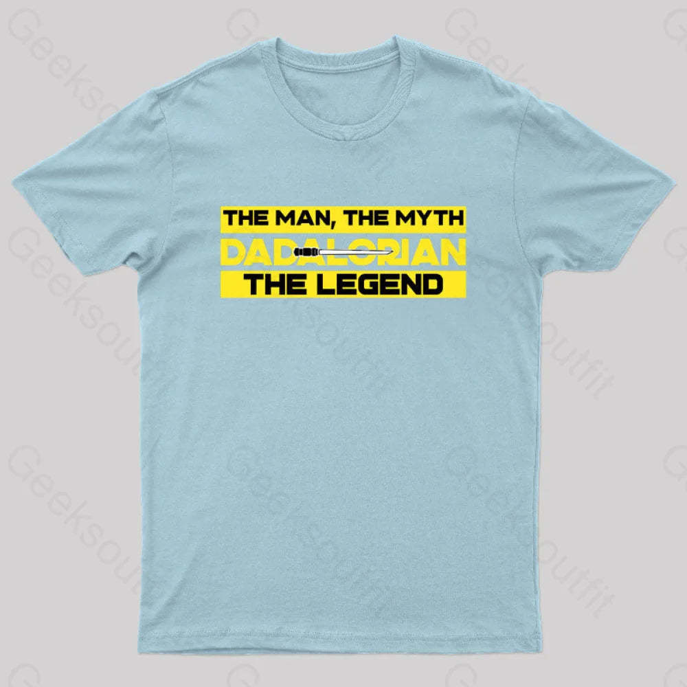 Greater Than Average Dad Nerd T-Shirt Light Blue / S