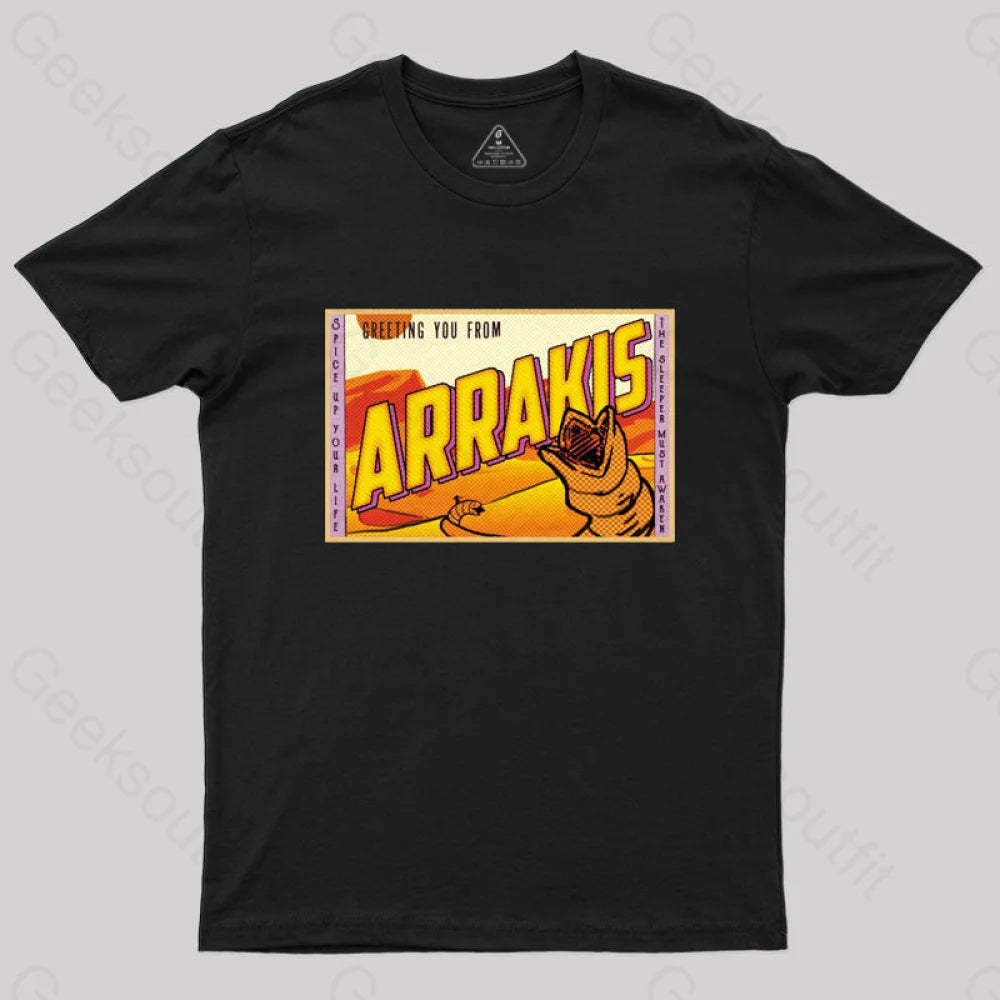 Greetings From Arrakis! T-Shirt Black / S