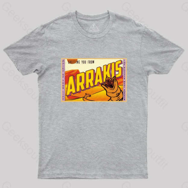 Greetings From Arrakis! T-Shirt Grey / S