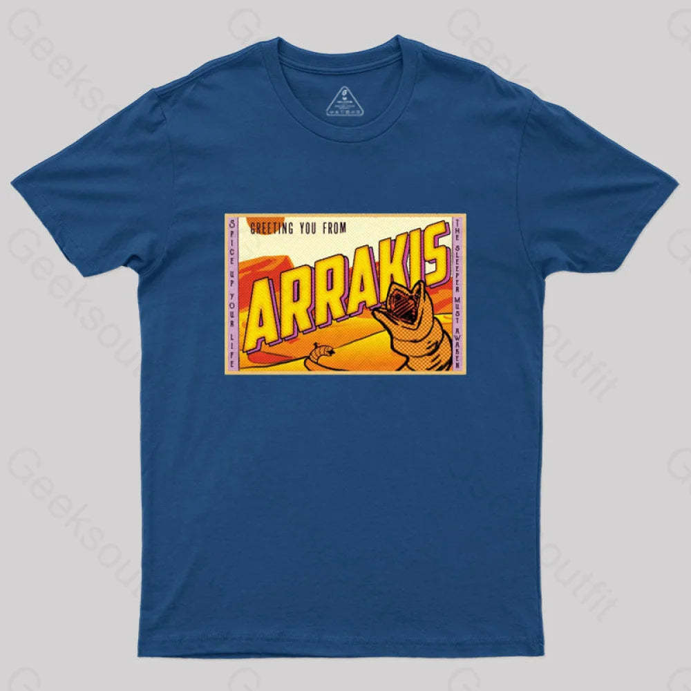 Greetings From Arrakis! T-Shirt Navy / S