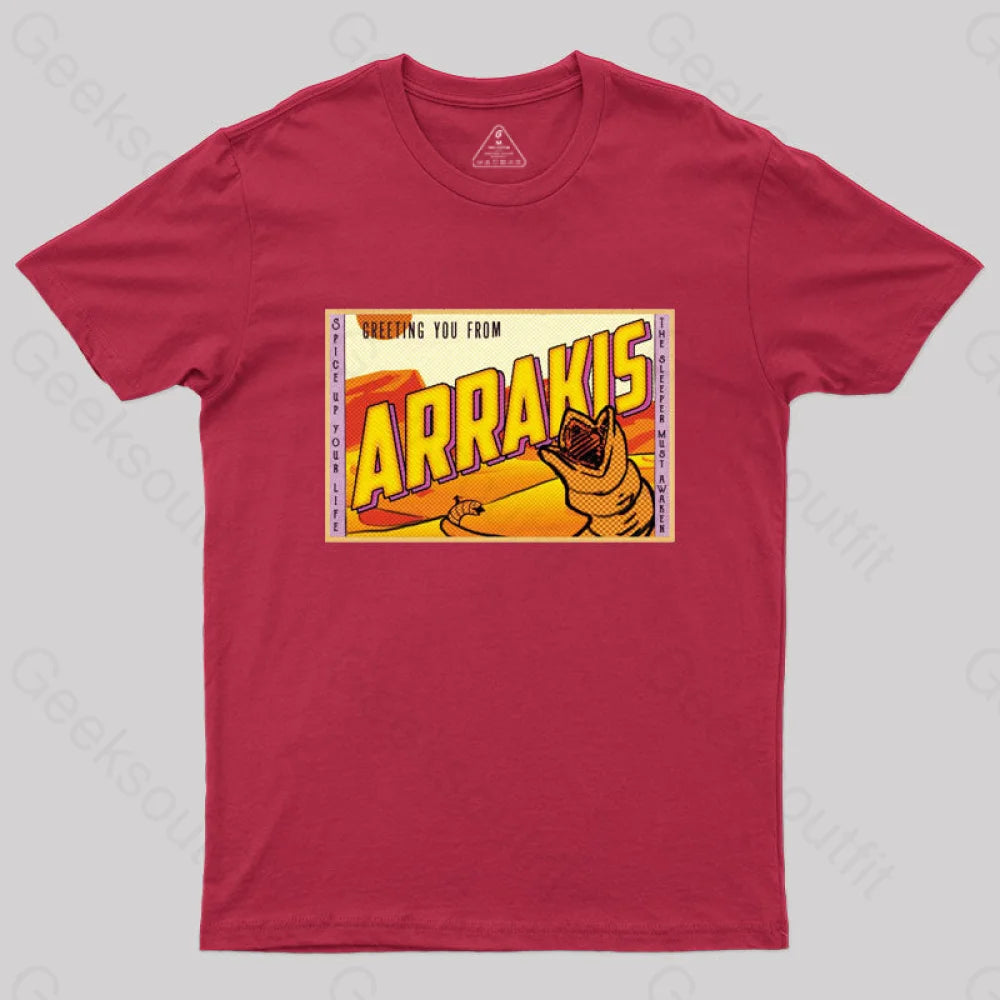 Greetings From Arrakis! T-Shirt Red / S