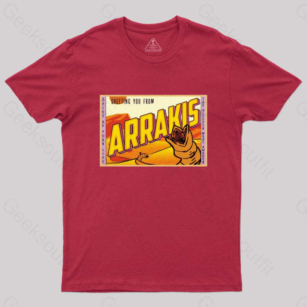 Greetings From Arrakis! T-Shirt Red / S