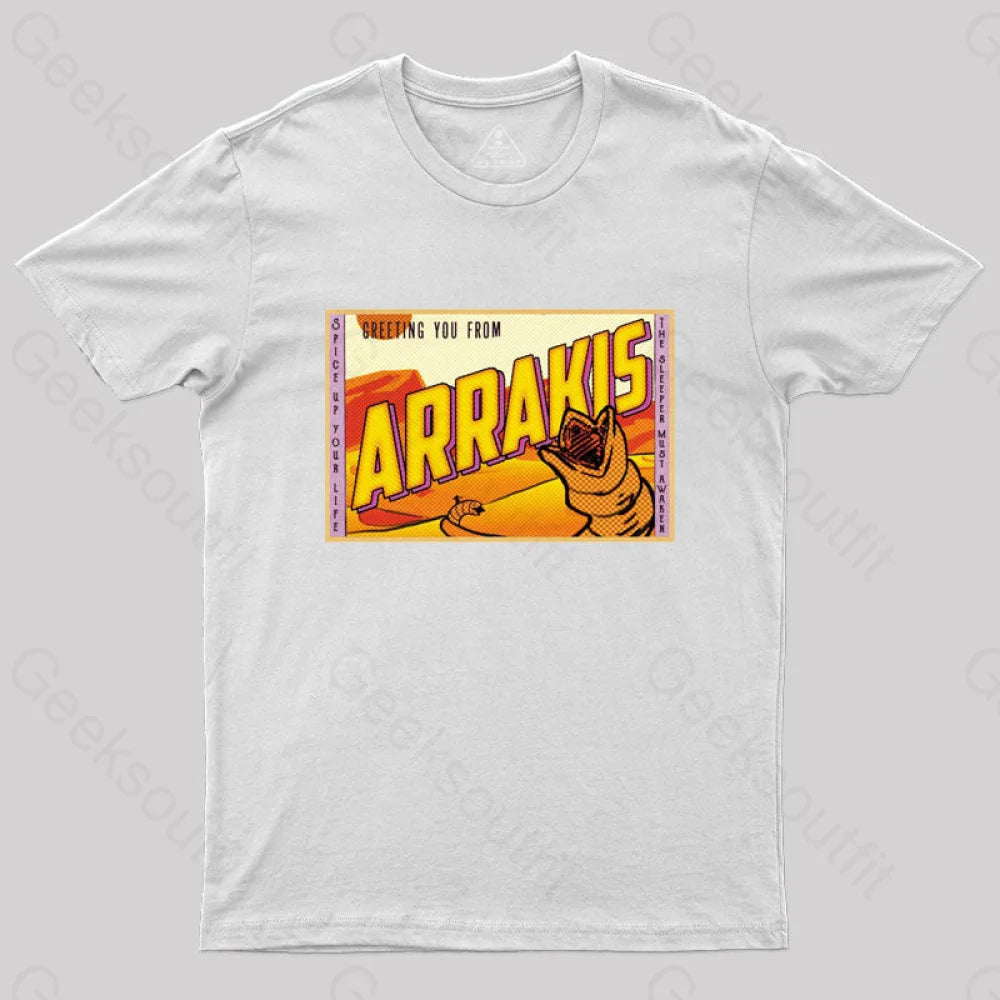 Greetings From Arrakis! T-Shirt White / S