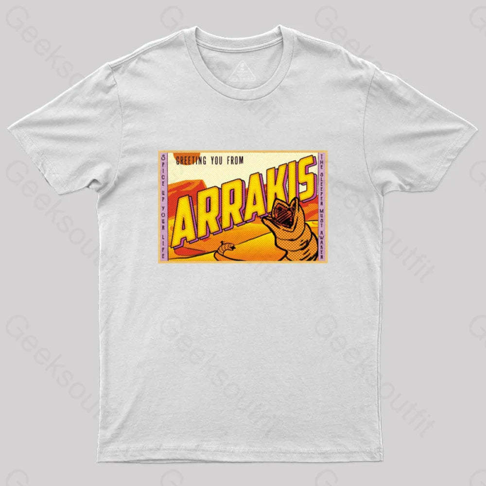 Greetings From Arrakis! T-Shirt White / S