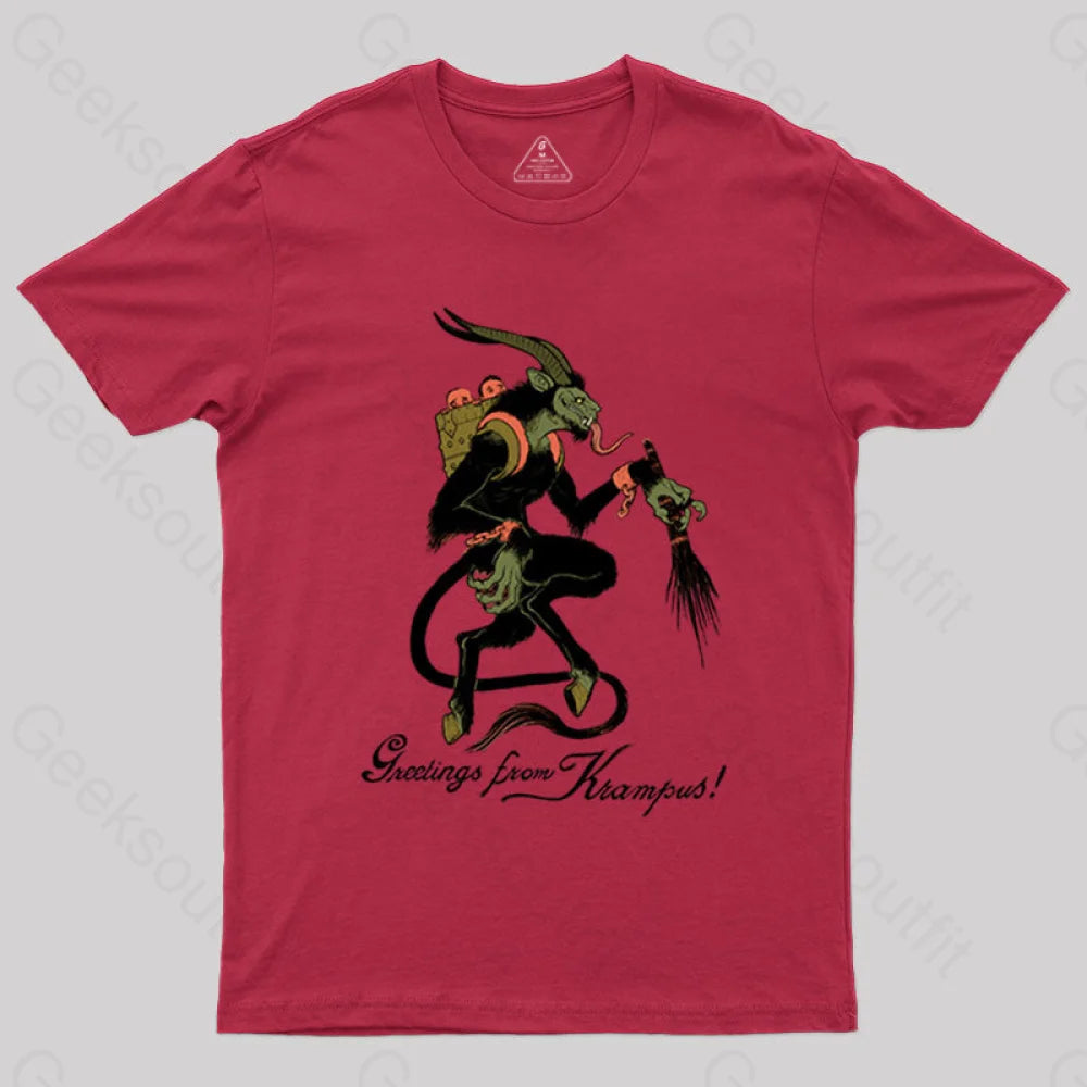 Greetings From Krampus! T-Shirt Red / S