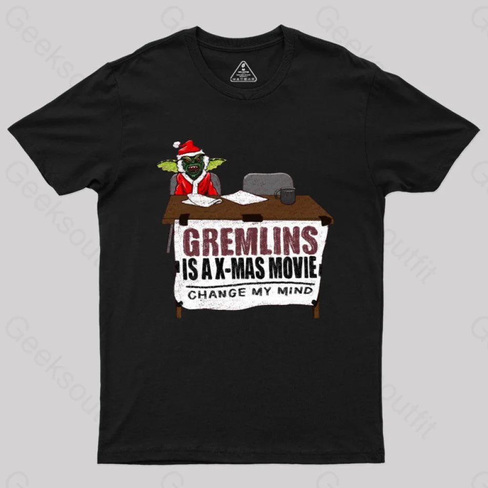 Gremlins Is A Christmas Movie T-Shirt Black / S