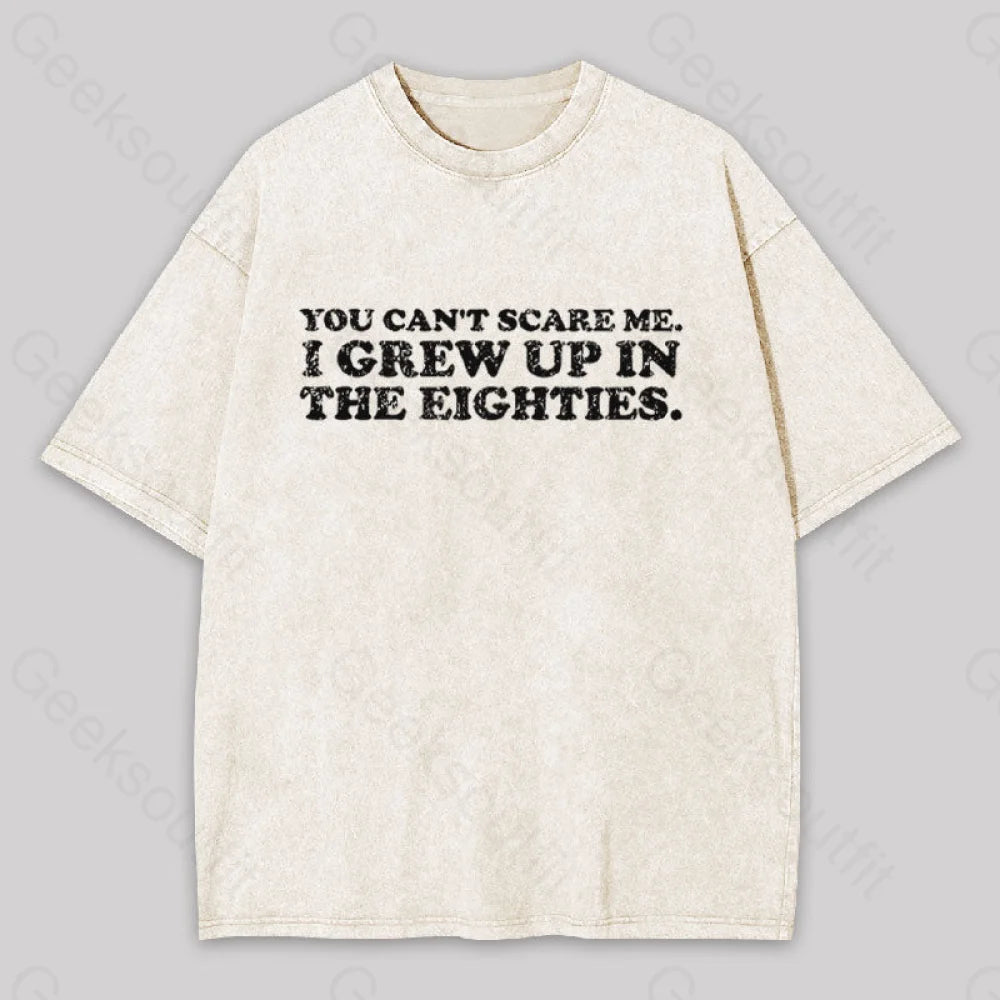 Grew Up In The 80S Geek Washed T-Shirt Apricot / S