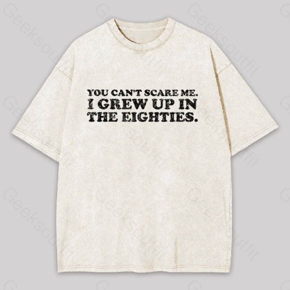 Grew Up In The 80S Geek Washed T-Shirt Apricot / S