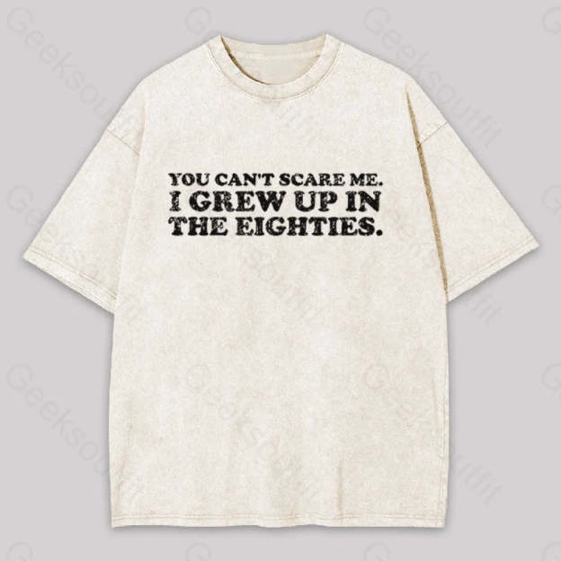 Grew Up In The 80S Geek Washed T-Shirt Apricot / S