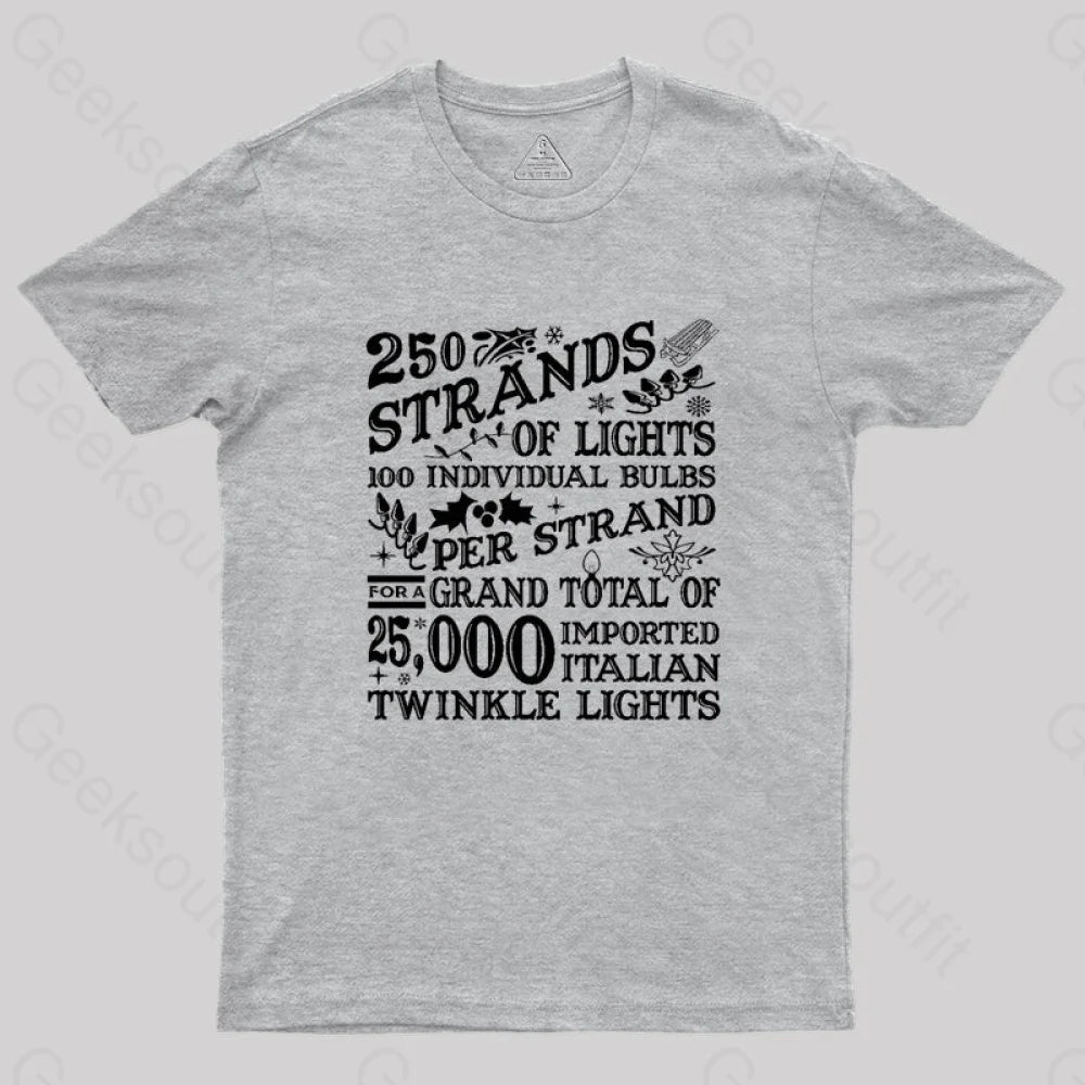 Griswold Lights Geek T-Shirt Grey / S