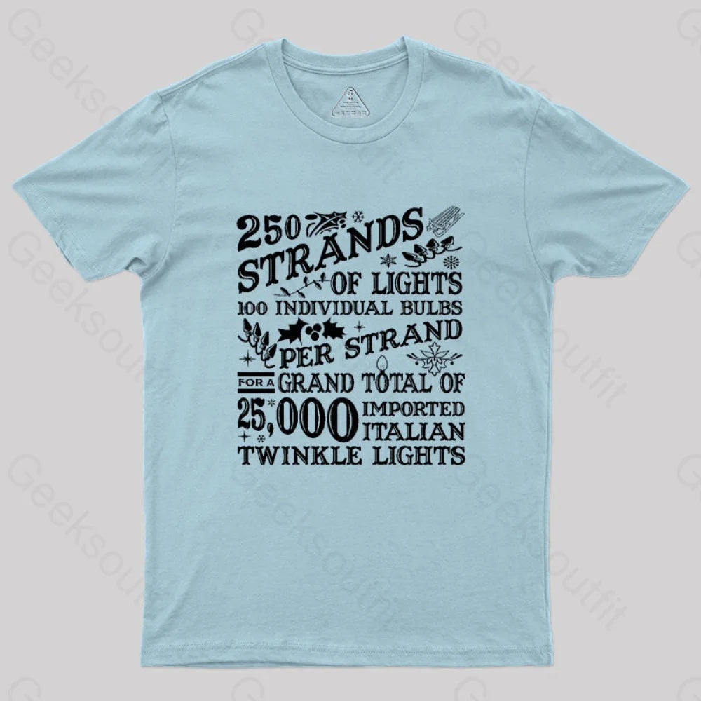 Griswold Lights Geek T-Shirt Light Blue / S