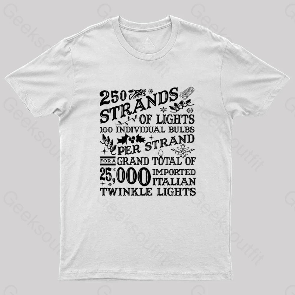 Griswold Lights Geek T-Shirt White / S